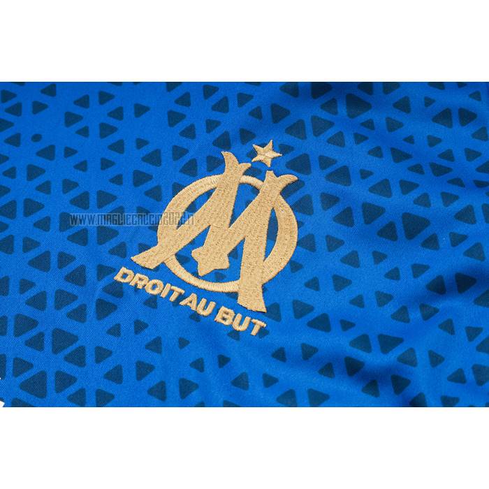 Tuta da Track del Olympique Marsiglia Manga Corta 2023-2024 Blu - Pantalon Corto